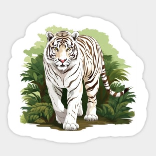 White Tiger From India Sticker